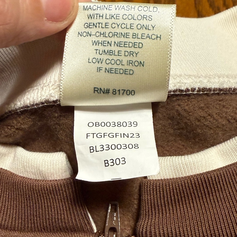 Blair Chocolate Brown 1/4 Zip Pullover Women’s Large Fall Thanksgiving Motif - Picture 4 of 6